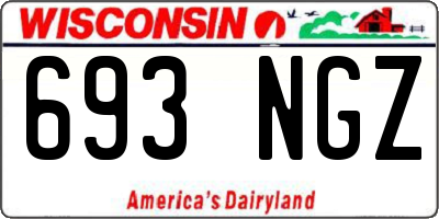 WI license plate 693NGZ
