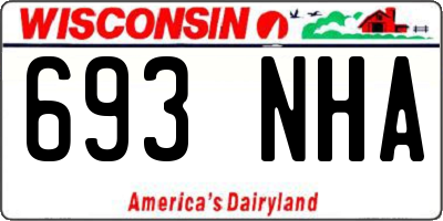 WI license plate 693NHA