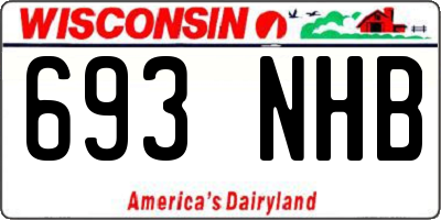WI license plate 693NHB