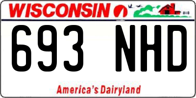 WI license plate 693NHD