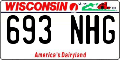 WI license plate 693NHG
