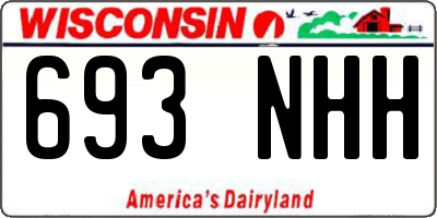 WI license plate 693NHH