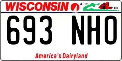WI license plate 693NHO