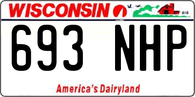 WI license plate 693NHP