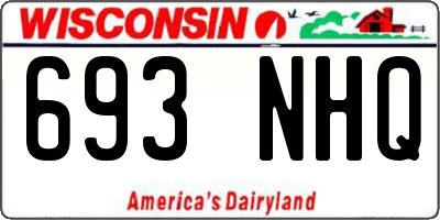 WI license plate 693NHQ