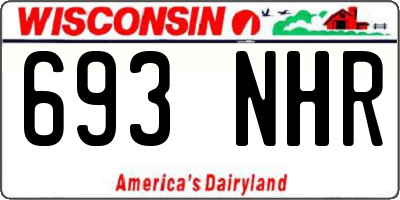 WI license plate 693NHR