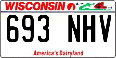 WI license plate 693NHV