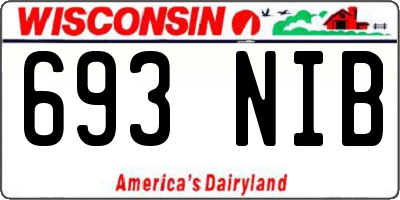 WI license plate 693NIB
