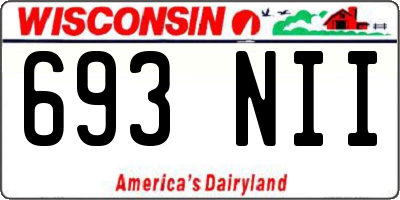 WI license plate 693NII