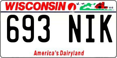 WI license plate 693NIK