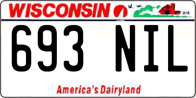 WI license plate 693NIL