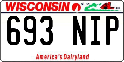WI license plate 693NIP
