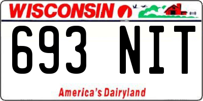WI license plate 693NIT