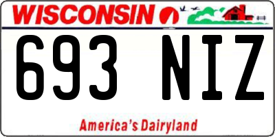 WI license plate 693NIZ