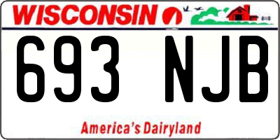 WI license plate 693NJB