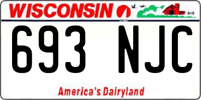 WI license plate 693NJC