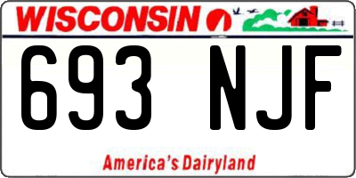 WI license plate 693NJF