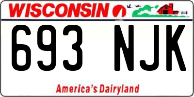 WI license plate 693NJK