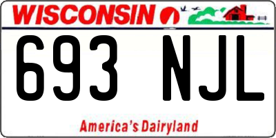 WI license plate 693NJL
