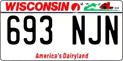 WI license plate 693NJN