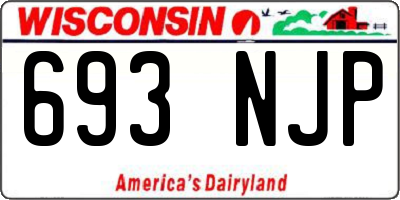 WI license plate 693NJP