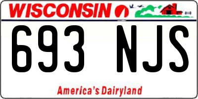 WI license plate 693NJS