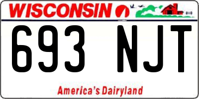 WI license plate 693NJT
