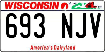 WI license plate 693NJV