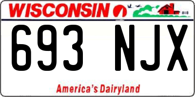 WI license plate 693NJX