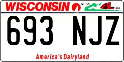 WI license plate 693NJZ