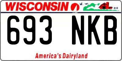WI license plate 693NKB