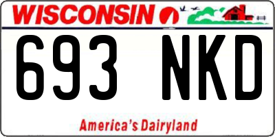 WI license plate 693NKD