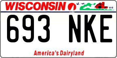 WI license plate 693NKE