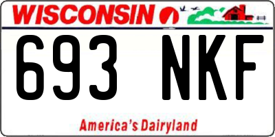 WI license plate 693NKF