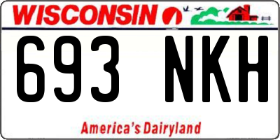 WI license plate 693NKH