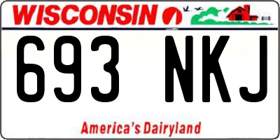 WI license plate 693NKJ