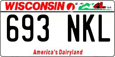 WI license plate 693NKL