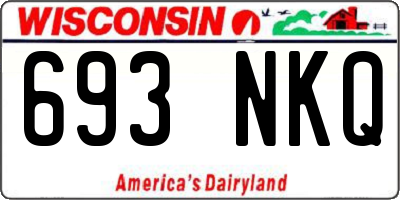 WI license plate 693NKQ