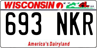WI license plate 693NKR