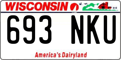 WI license plate 693NKU