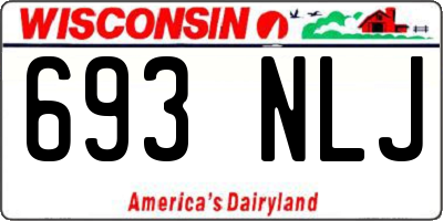 WI license plate 693NLJ