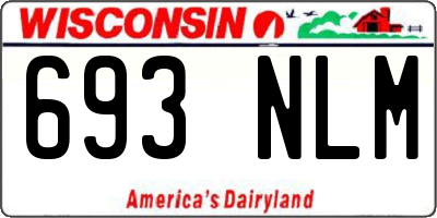 WI license plate 693NLM
