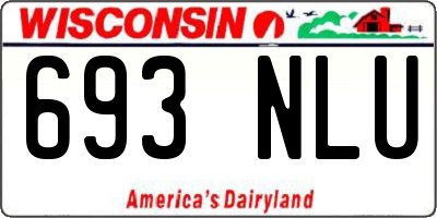 WI license plate 693NLU