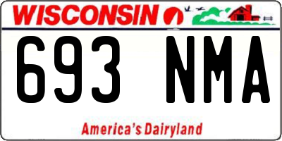 WI license plate 693NMA
