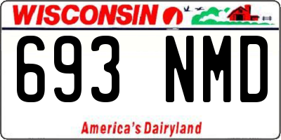 WI license plate 693NMD