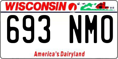 WI license plate 693NMO