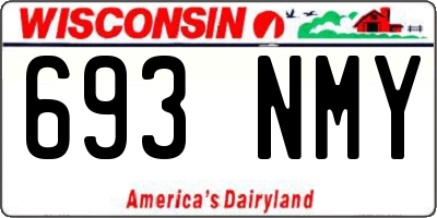 WI license plate 693NMY
