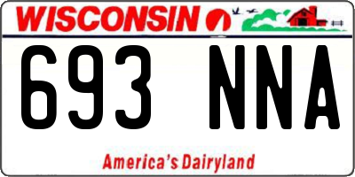 WI license plate 693NNA