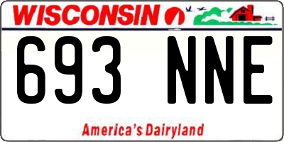 WI license plate 693NNE