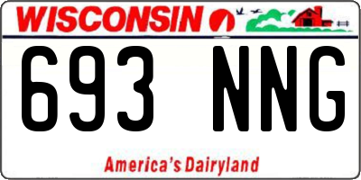 WI license plate 693NNG